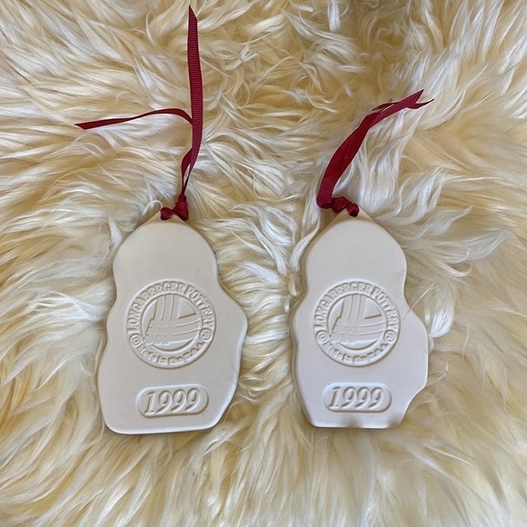 1999 Longaberger Pottery Cookie Mold Series “Snow Friends,” Snowball and Flurry - Picture 6 of 6